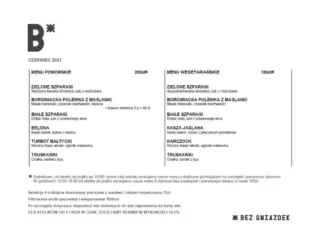 czerwcowe menu 2021 w Bez Gwiazdek