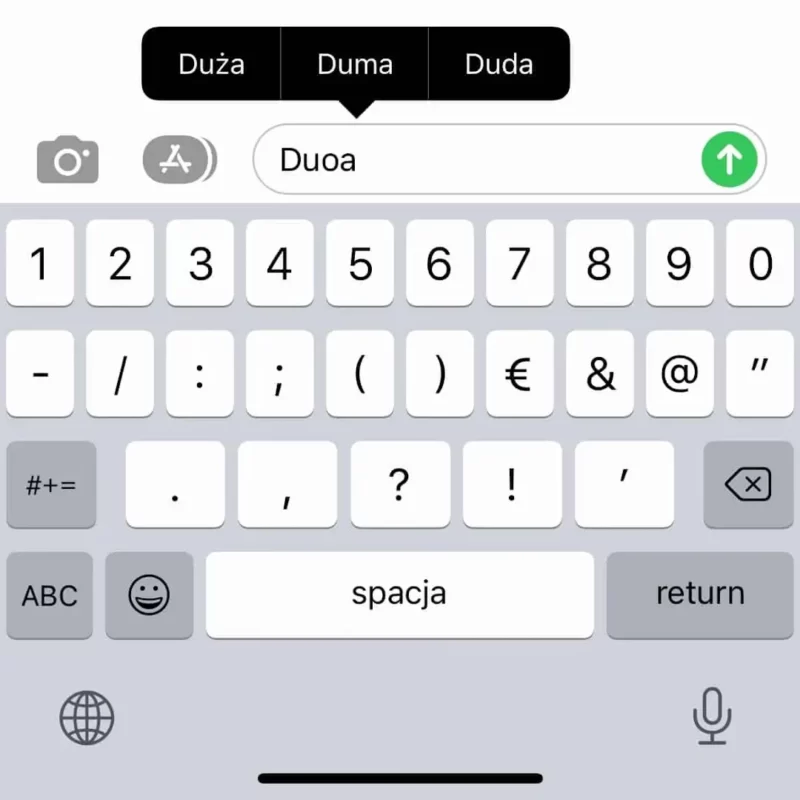 android vs. ios - printscreen ze słownika w iPhone'ie 13 pro