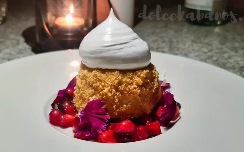 deser Arabic Rose w restauracji l'Ortolan