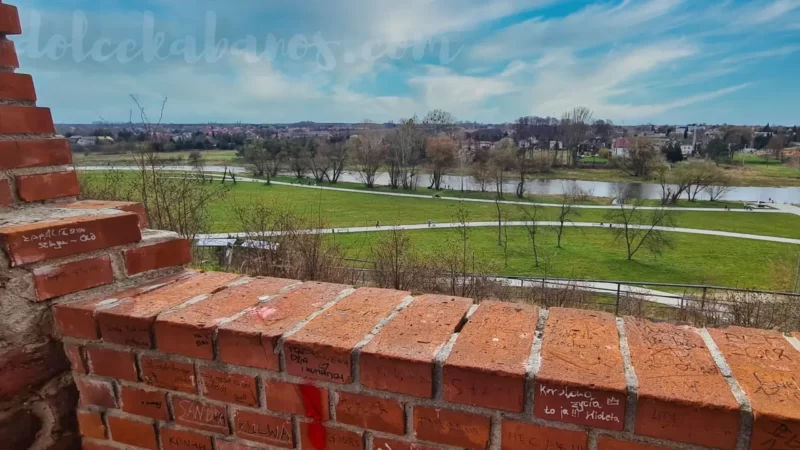 widok z riun zamku na Bzurę